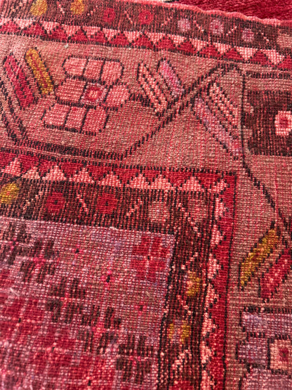 Vintage Turkish Anatolian Runner, 3'3" x 10'5", in brown, grey, ivory and red - photo 3