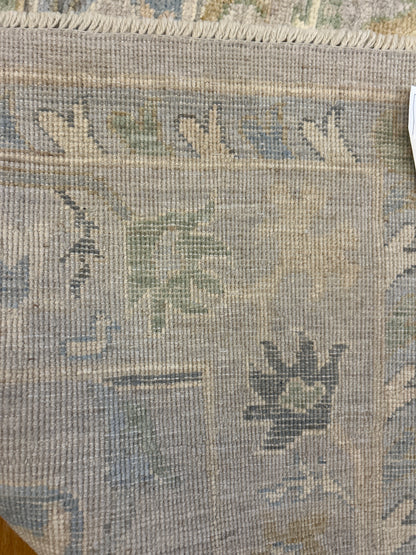 Pakistani Oushak Rug, 8'1" x 8'1", in baby blue, blue, grey and ivory - photo 6