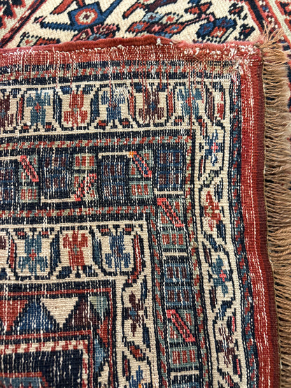 Antique Persian Northwest Runner, 3'5" x 14'10", in blue, ivory, navy and red - photo 3