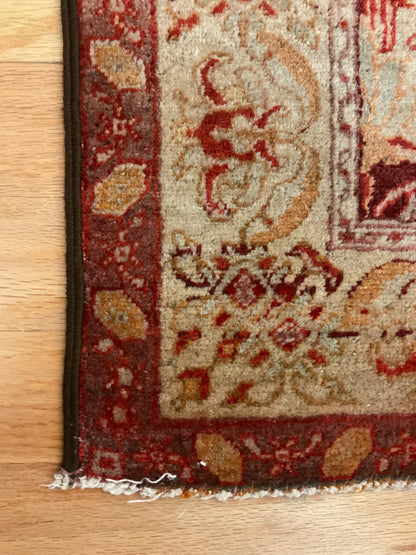 Antique Turkish Sevas Rug, 3'2" x 4'11", in beige, burgundy and red - photo 2