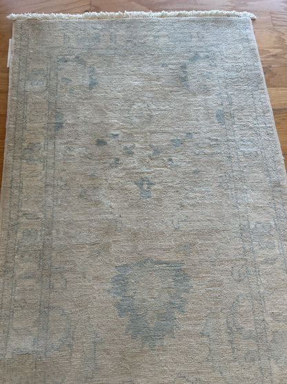 Pakistani Peshawar Runner, 2'5" x 23'8", in blue, cream and ivory - photo 3