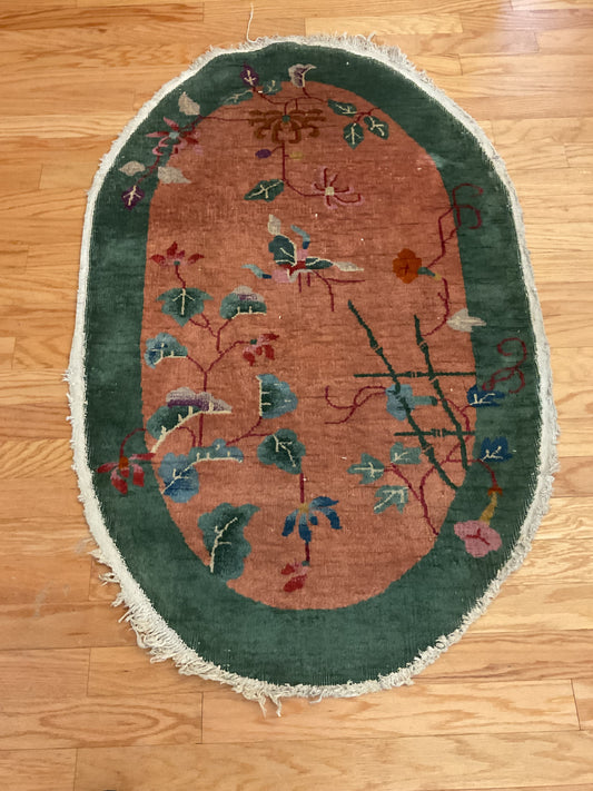 Chinese Art Deco - Oval - 3.0x5.0 - B2578