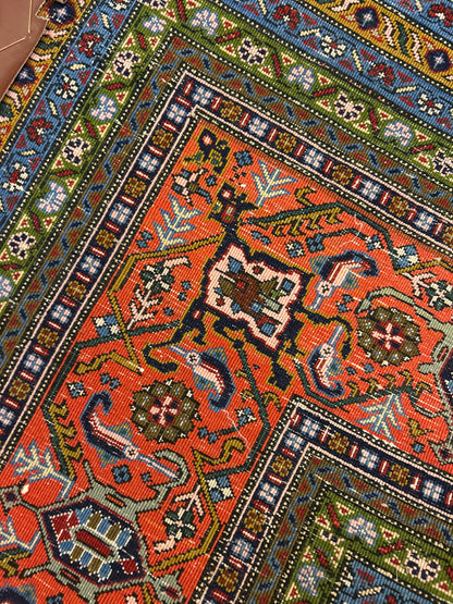 Persian Tabriz Rug with Silk, 13' x 19', in beige, brown, navy and rust - photo 4