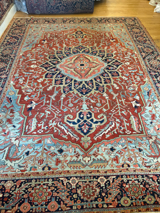 Persian Heriz - 9.5x12.8 - 594773
