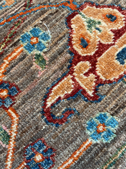 Afghan Bidjar Runner, 2'8" x 9'7", in blue, brown, ivory and orange - photo 3