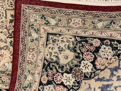 Sino Sarouk Rug, 8' x 10', in burgundy, ivory and navy - photo 4