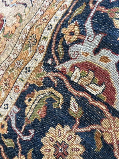 Indian Antiquity Rug, 12' x 15', in baby blue, beige, burgundy and gold - photo 3