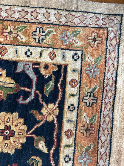 Indian Antiquity Rug, 12' x 15', in baby blue, beige, burgundy and gold - photo 2