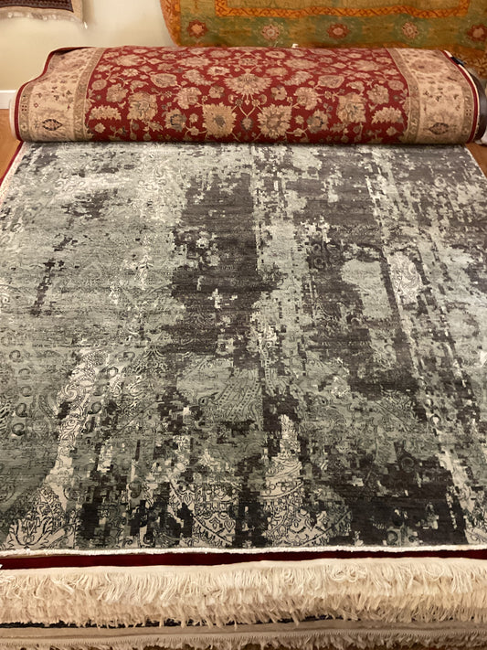 Indian Modern W/art silk - 7.10x10.0 - 293260