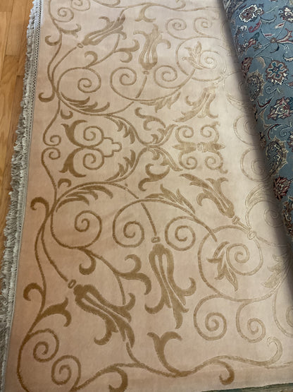 Tibetan Modern Rug with Silk, 6' x 9', in beige, ivory and tan - photo 3