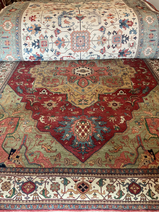 Indian Heriz Serapi - 9.10x13.10 - 901105