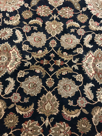 Indian Agra Jaipur Rug, 10'2" x 10'2", in beige, ivory, navy and red - photo 4