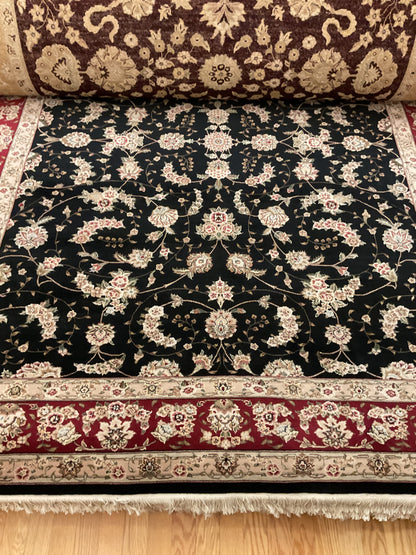 Sino Tabriz Rug, 8' x 10', in beige, black, ivory and red