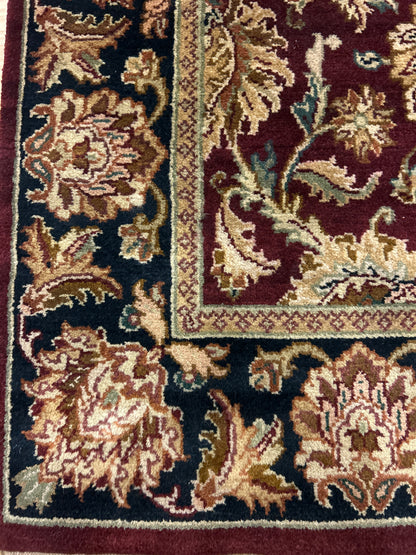 Indian Agra Jaipur Runner, 4' x 12'2", in beige, black, burgundy and gold - photo 5