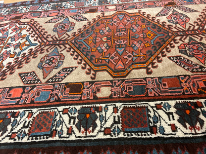 Antique Persian Kurdish Runner, 3'6" x 7'2", in beige, blue, brown and ivory - photo 5