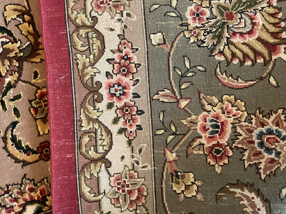 Sino Tabriz Rug with Silk, 9'10" x 13'10", in beige, burgundy, grey and ivory - photo 4