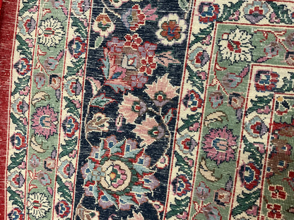 Sino Tabriz Rug, 6' x 9', in green, ivory, navy and red - photo 4