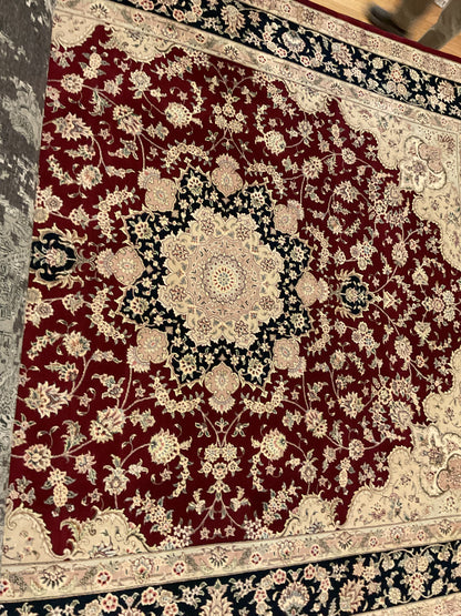 Sino Kashan Rug, 8' x 10', in black, ivory, navy and red - photo 2