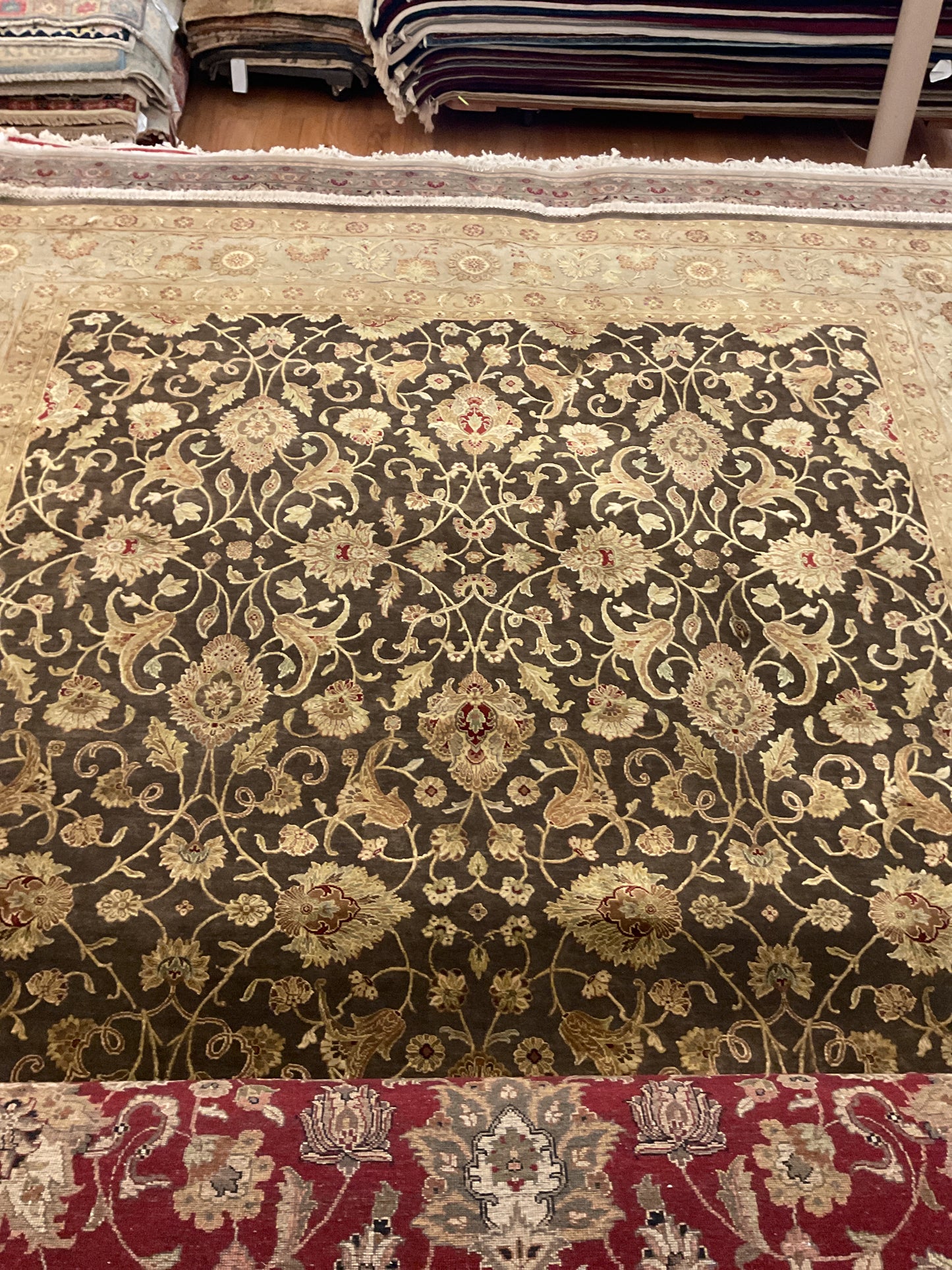Indian Agra Jaipur W/silk - 8.7x11.7 - P6005