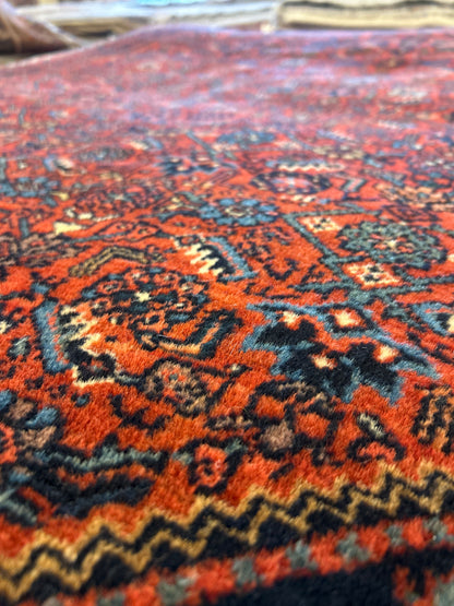 Vintage Persian Hamadan Rug, 4'11" x 6'2", in blue, brown, cream and ivory - photo 6