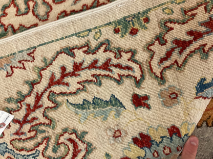 Afghan Mohal Rug, 8'10" x 12'6", in blue, ivory and red - photo 4