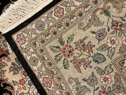 Sino Sarouk Rug, 8' x 10', in black, ivory and pink - photo 4