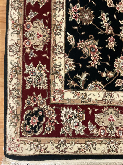 Sino Kashan Rug, 6' x 9', in beige, black, burgundy and ivory - photo 3