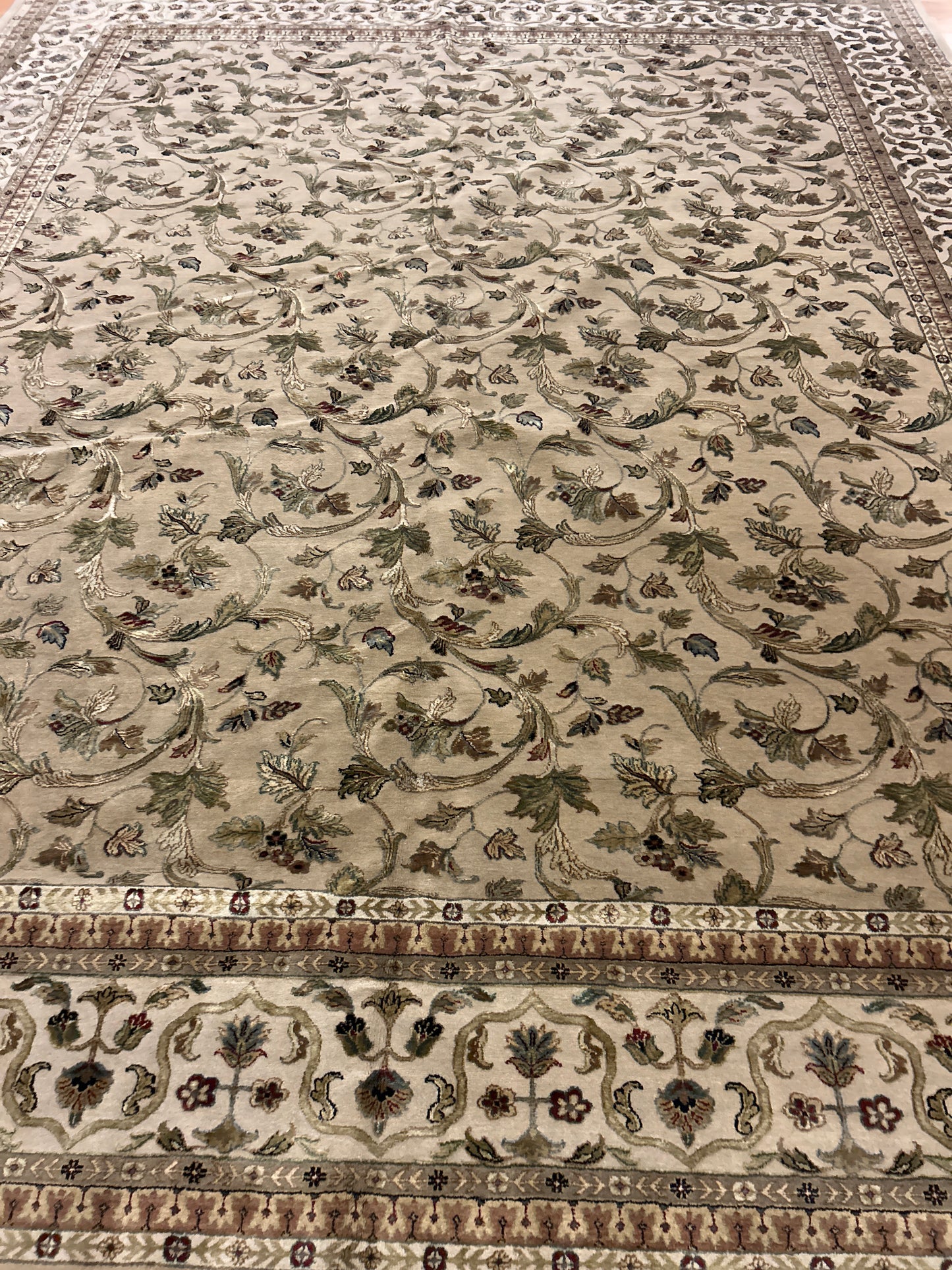Indian Agra Jaipur W/silk - 12.0x15.0 - P6332