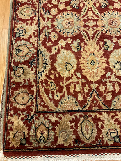 Indian Agra Jaipur Runner, 2'6" x 9', in beige, burgundy and gold - photo 3
