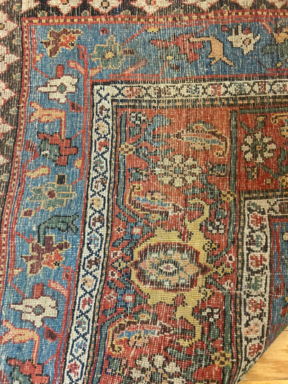 Antique Persian Bidjar Rug, 12' x 20'10", in blue, ivory, navy and red - photo 5