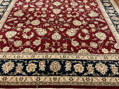 Sino Tabriz Rug, 7'9" x 10', in ivory, navy and red