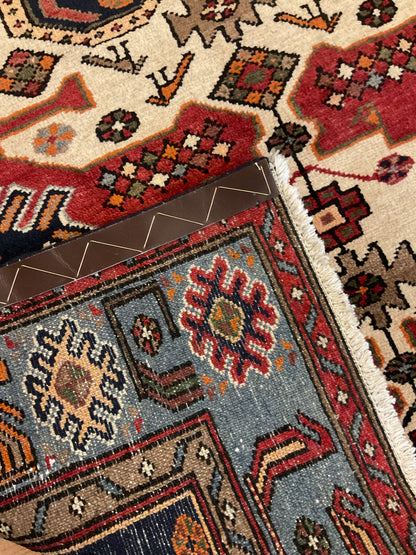 Vintage Persian Malayer Rug, 4'4" x 6'10", in grey, ivory, navy and red - photo 3