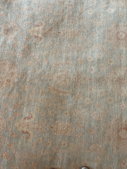 Pakistani Peshawar Rug, 10'1" x 14'3", in baby blue, beige and peach - photo 4