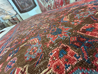 Antique Persian Northwest Runner, 3'5" x 17'2", in brown, navy, pink and red - photo 5
