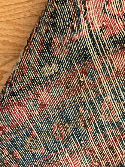 Antique Persian Kurdish Hamadan Rug, 3'5" x 6', in beige, blue, navy and red - photo 2