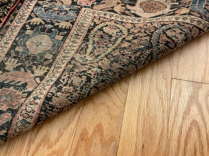 Antique Persian Sarouk Rug, 3'2" x 4'9", in blue, navy and tan - photo 3