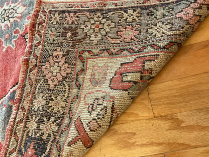 Vintage Turkish Anatolian Rug, 4'9" x 7'9", in black, grey, ivory and red - photo 4