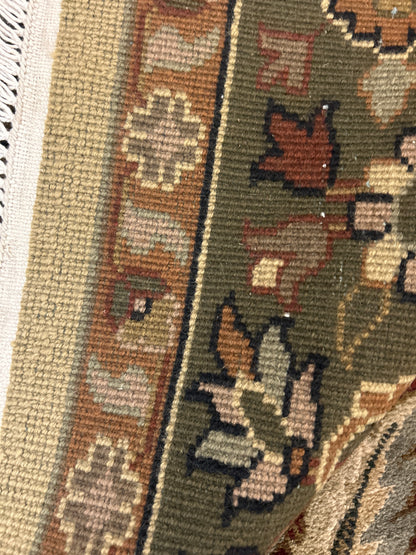 Indian Mohal Rug, 8'10" x 11'10", in gold, ivory, olive and rust - photo 4