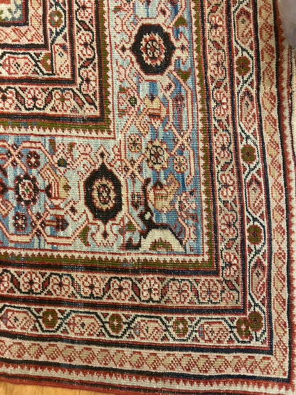 Antique Persian Mohal Rug, 13'3" x 19'7", in grey, ivory and rust - photo 2