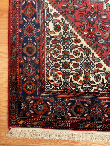Vintage Persian Gultag Rug, 4' x 6'6", in brick, ivory, navy and red - photo 2