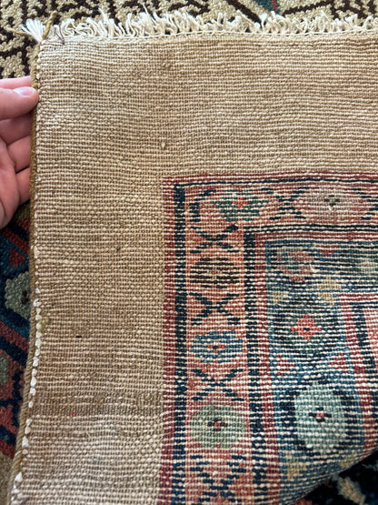 Antique Persian Malayer Runner, 3'4" x 13'1", in blue, ivory, navy and red - photo 3