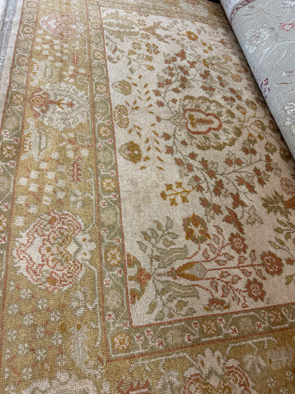 Turkish Oushak Rug, 8'1" x 10'1", in beige, gold and ivory - photo 2