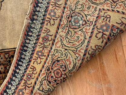 Antique Persian Tabriz Rug, 3'5" x 4'8", in brown, ivory, rust and tan - photo 3