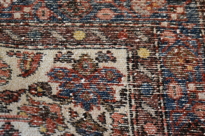 Antique Persian Hamadan Rug, 2'9" x 4', in ivory, navy, red and rust - photo 3