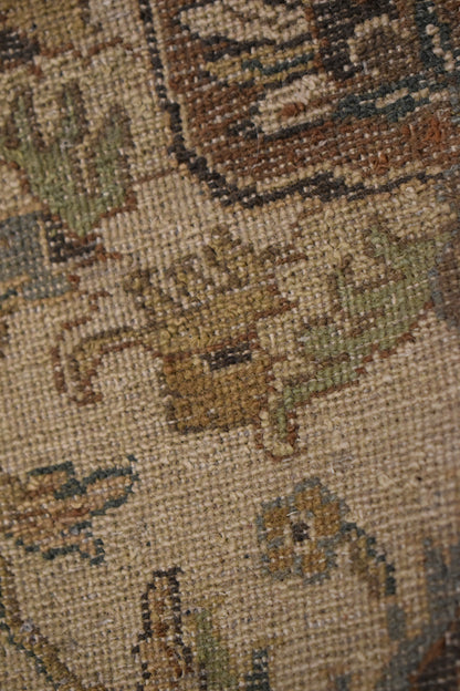 Indian Peshawar Rug, 9'11" x 14'2", in brown, cocoa, gold and khaki - photo 3