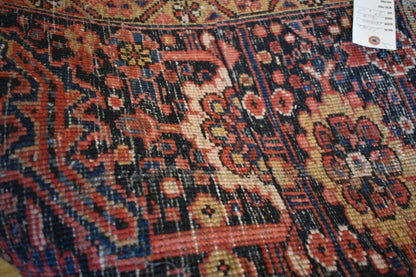 Vintage Persian Heriz Rug, 8'3" x 11', in baby blue, brick, ivory and navy - photo 4