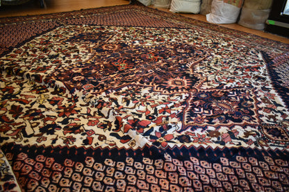 Persian Baktarie Rug, 10'6" x 13'2", in brick, brown, cocoa and gold - photo 4