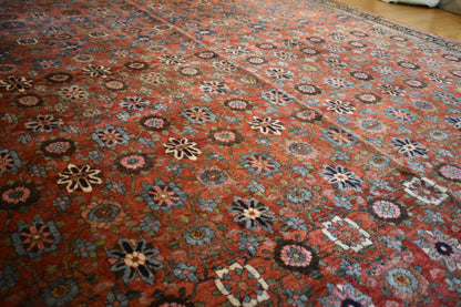 Antique Persian Bidjar Rug, 9'7" x 12'1", in blue, burgundy, gold and ivory - photo 2