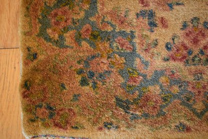 Antique Persian Kerman Rug, 2' x 4'1", in baby blue, ivory, pink and pistachio - photo 2