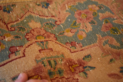 Antique Persian Kerman Rug, 2' x 4'1", in baby blue, ivory, pink and pistachio - photo 3